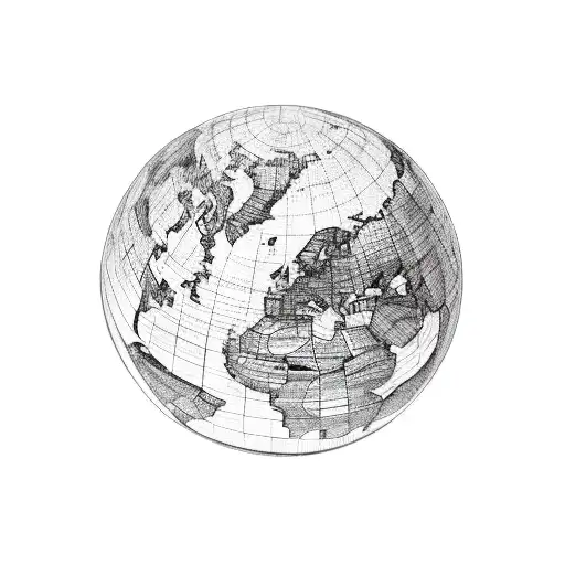A Globe With Musical Notes As Continents