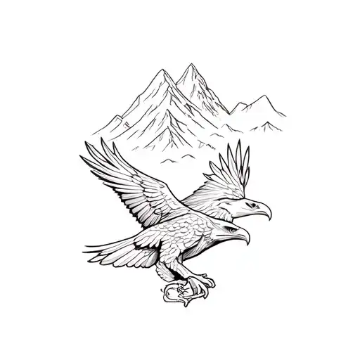 An Eagle And A Mountain
