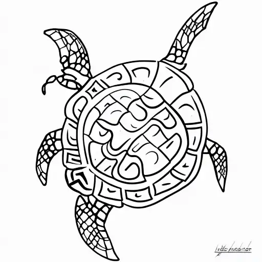 Cute Turtle Eating Pinapple