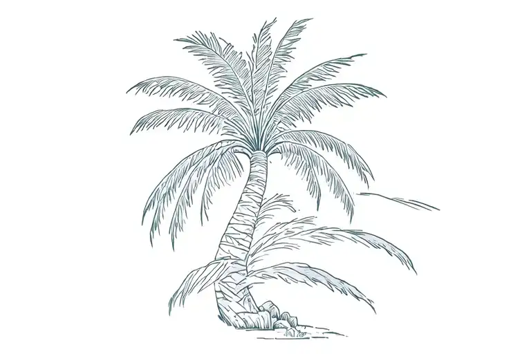 Palm Tree Shape Integrating With Pdl