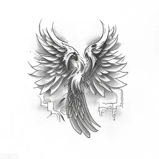 Phoenix Chest Tattoo Small