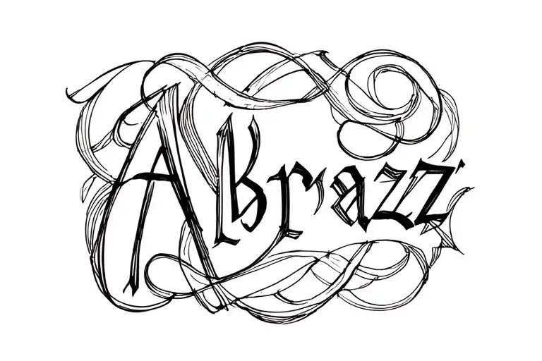 Word 'Abraz' Written