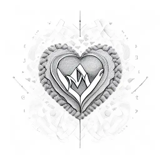 Programming Code Forming A Heart Shape Around The Word 'Mom'