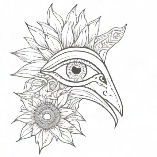 Eye Of Ra And Sunflower