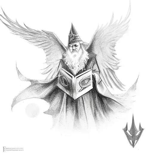 Dumbledore Hands Up Teleporting With Fawkes The Phoenix