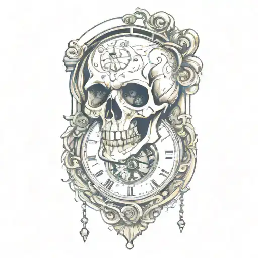 A Skull And A Pocket Watch