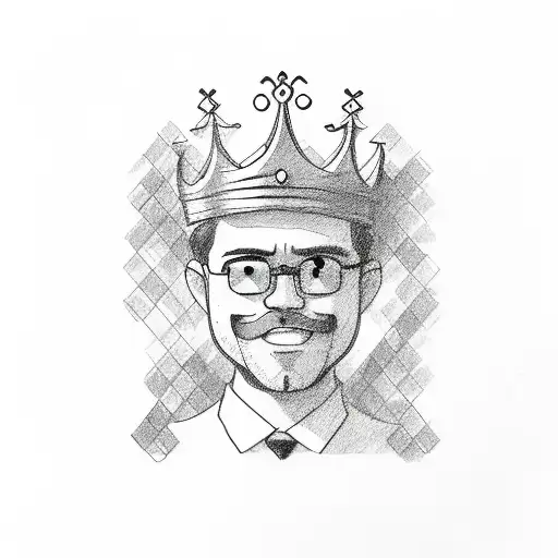 Coffee Bean Wearing A Crown