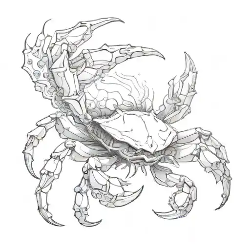Crab Using Skull As A Shell