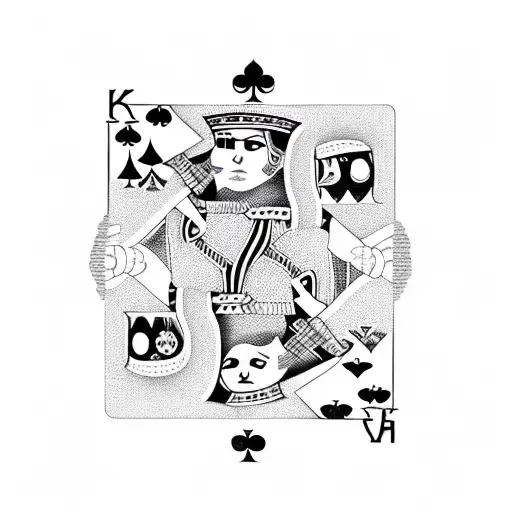 King Of Spades Playing Card Dark