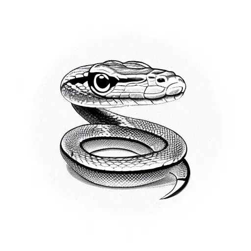 Snake With Open Eye