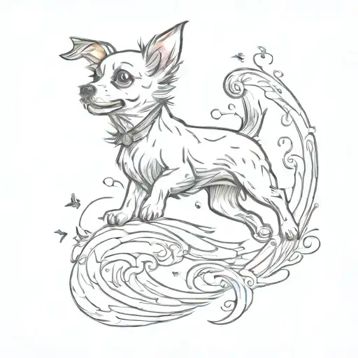 Small Dog Jumping Verticaly