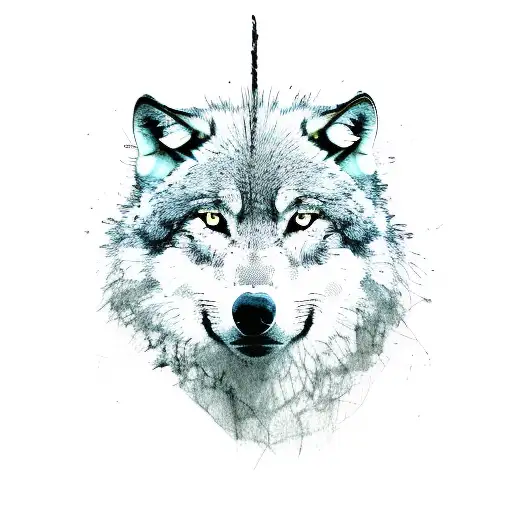 Lonely Wolf Surviver In Jungle