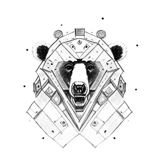 Bear Wearing Armor Protecting Cubs