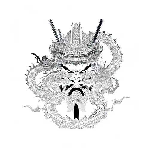 Samurai With Dragon