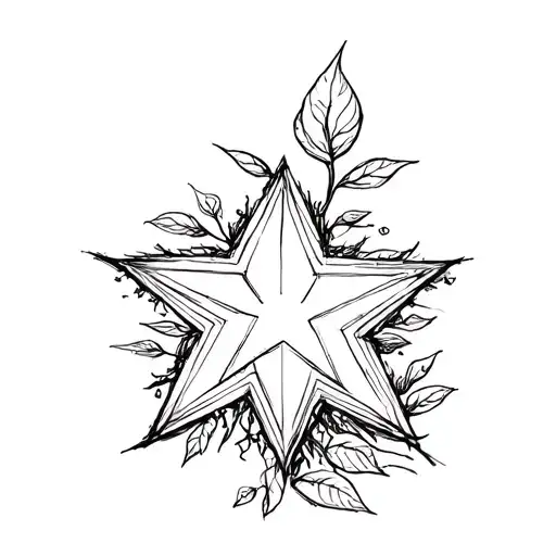 Star And A Seedling Emerging