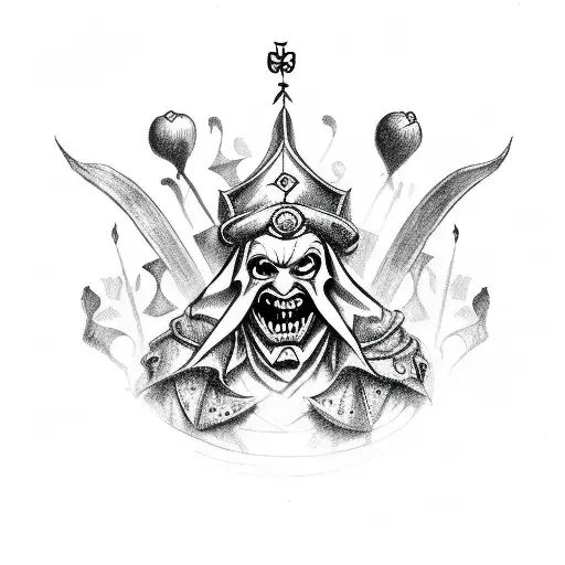 Scary Medieval Jester With A Body