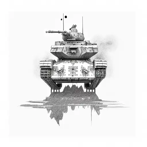 A Military Tank Designed With Elements Of French Architecture