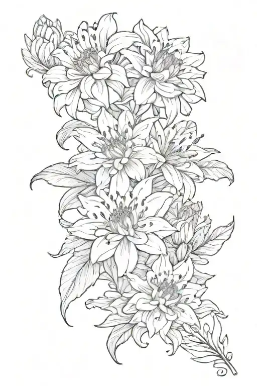 Chrysanthemums Flower Lilies And A Lettering