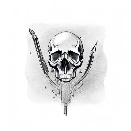 Shot Up Skull Crying