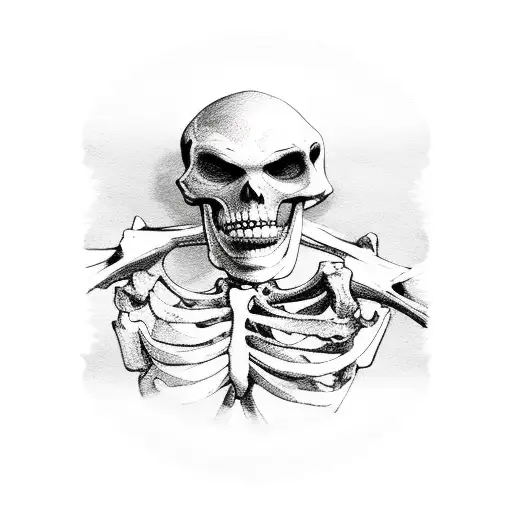 Handshake With Skeleton