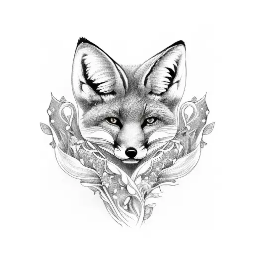 A Delicate Lily Of The Valley Vine Wrapping Around A Fox's Tail