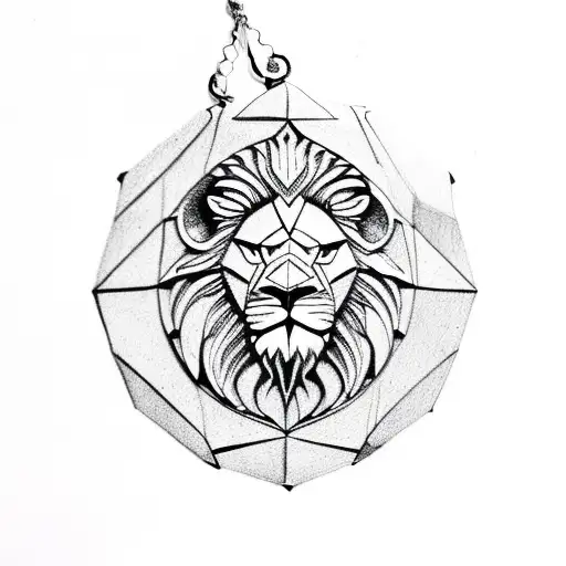 Posiden Pendent With Lion Face And Aries