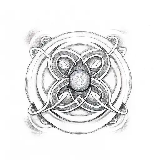 Infinity Symbol With Spaces For Names And A Maori Koru Design