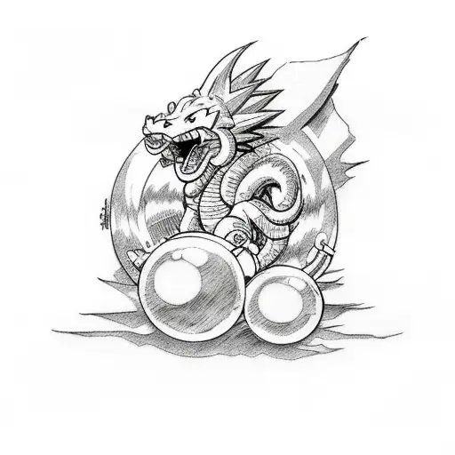 A Dragon Ball Inspired Tattoo Incorporating Elements From Different Mangas And Video Games