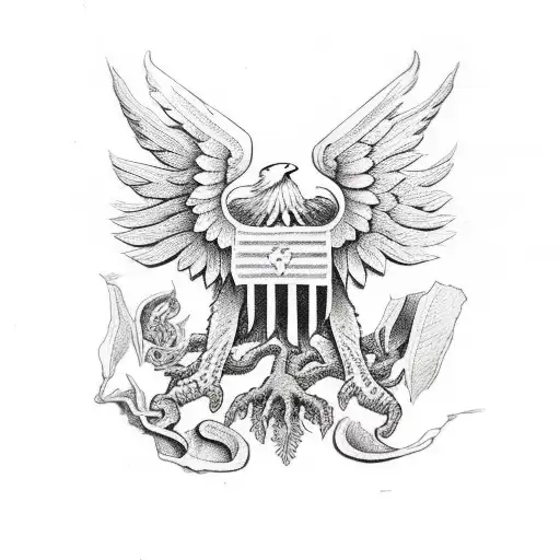 Double Headed Eagle And Roots