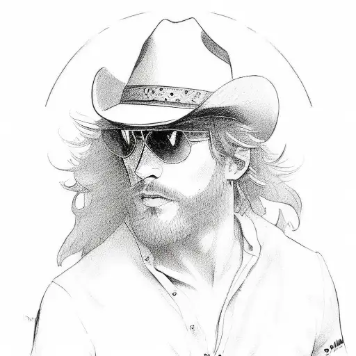 Santiags And Hat Of A Cowboy