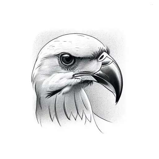 Standing Crow With Sketch Lines