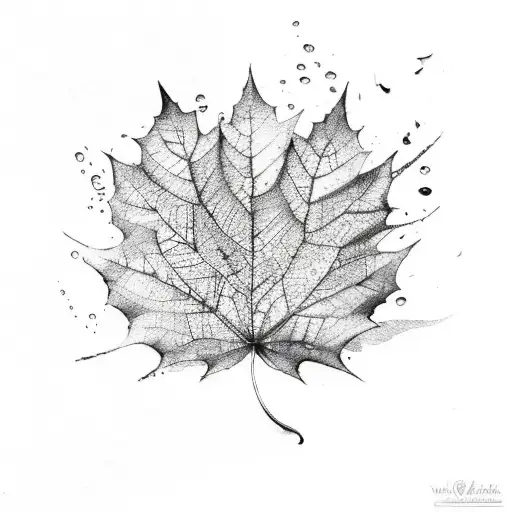 Water Color Fall Leaf