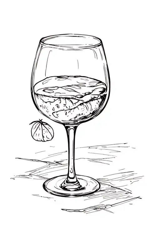 Travel Alements And Meat And Wine Glass