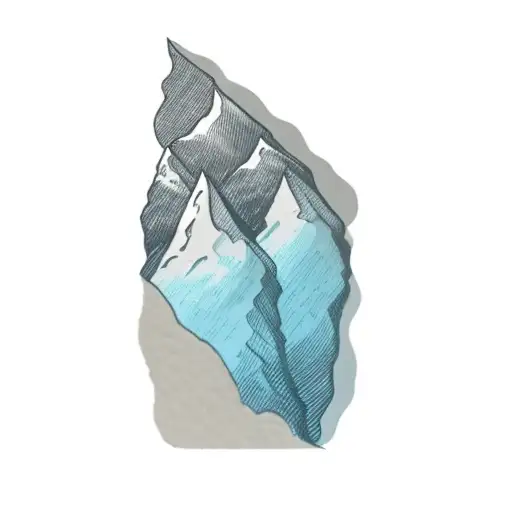 A Piece Of Paper With A Mountain On It