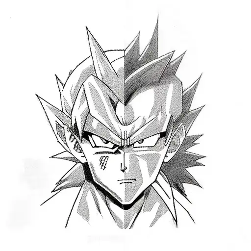 An Anime Crossover Tattoo With Characters From Dragon Ballz And Marvel In Sketch Style