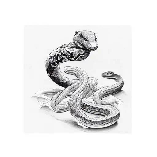 Snake And Otter Arm Sleeve