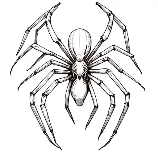 Spider And Alien Head As Spider's Stomach