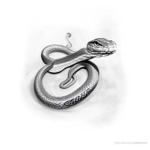 Snake Comeing In And Out Of Skin