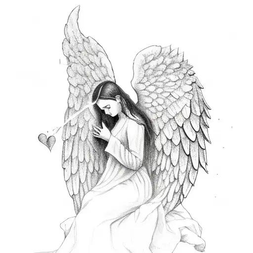 Angel Holding A Broken Heart
