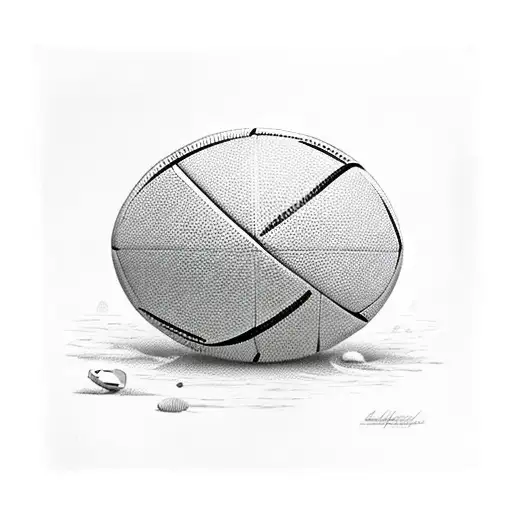 Rugby Ball And Rose