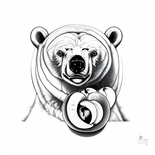 Polar Bear And Basket Of Peaches Sleeve