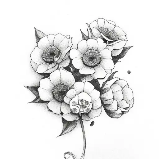 Birth Flowers With Profile Stem