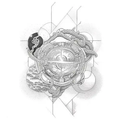 An Intricate Tattoo Of Juice World Lyrics Intertwined With Images Of Your Kids And Space Elements