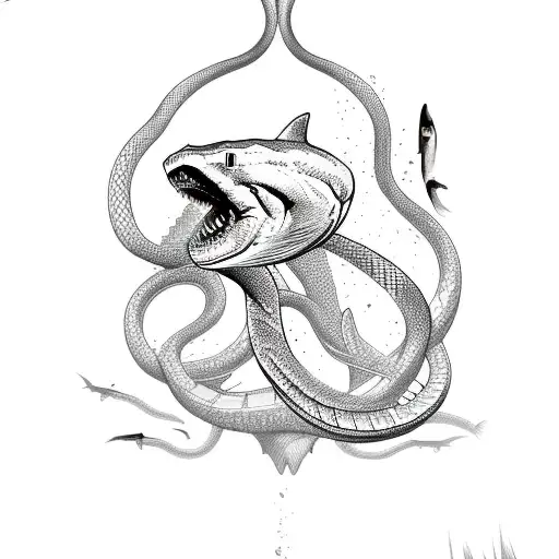 Snake With Shark
