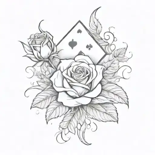 Roses With Weed Leaf In Smoke Clound In 3D King Of Spades