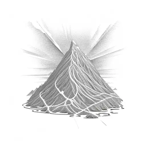 The Word Yet Going Up A Mountain Made Of Cords