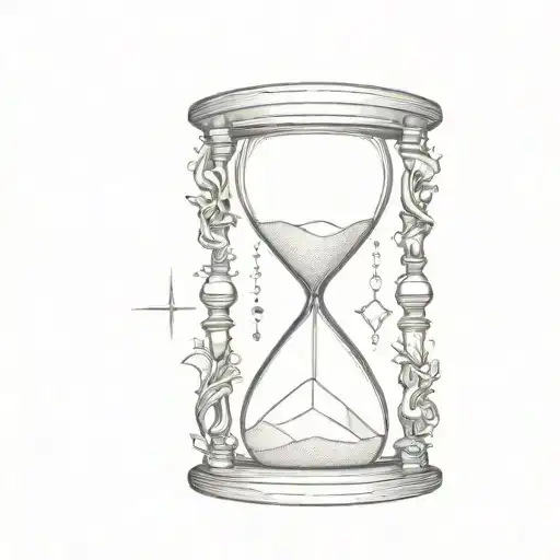 Hourglass With Death And Diamonds Incorporated Representing