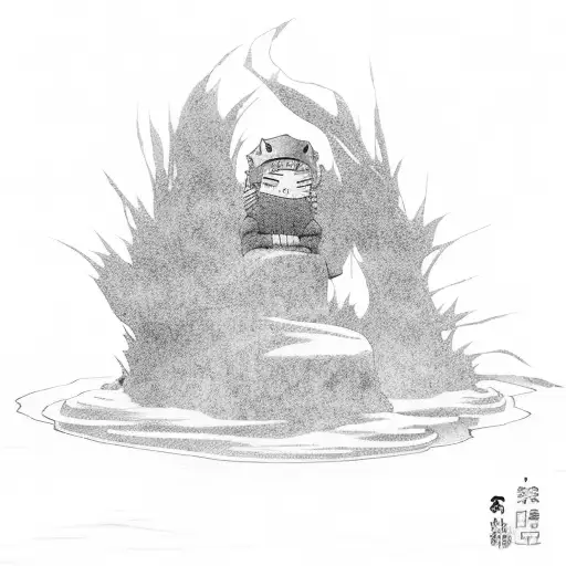 Naruto Sitting Angry On The Edge