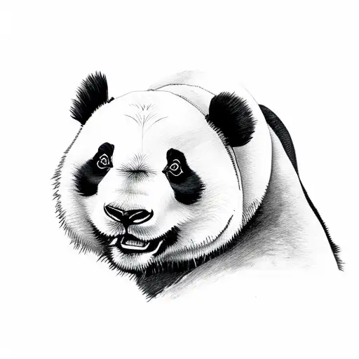 Panda Head Funny