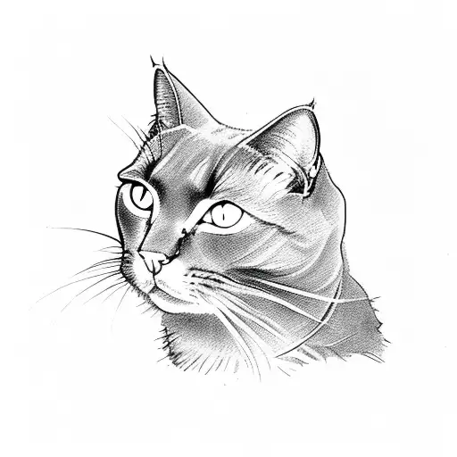 A Black Cat Is Trying To Reach The Letter M